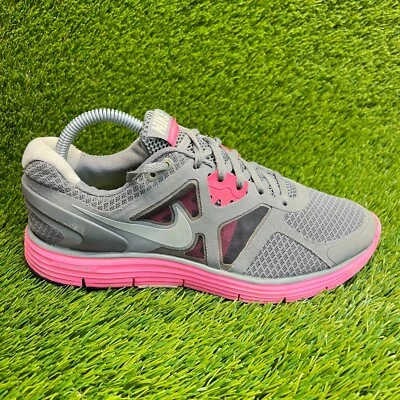 Nike Lunarglide 3 Womens Size 8 Gray Pink Athletic Running Shoes Sneakers - Image 1 of 4