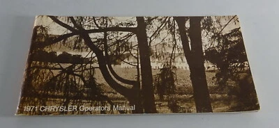 Proprietario´S Manuale Chrysler NEWPORT / New Yorker / Town + Country Stand 1971 - Immagine 1 di 2