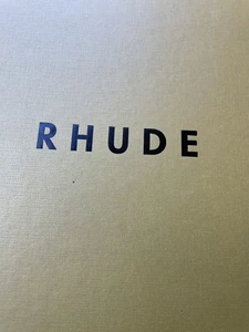 $ 605 gebrauchte Rhude Herren weiß Rhecess Leder Low Top Sneaker Schuhe Größe US 12 - Bild 1 von 11