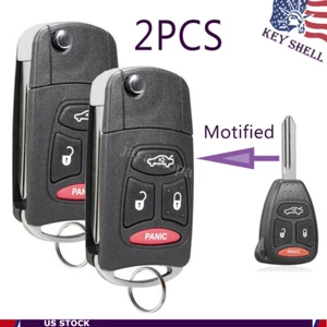 2 For 2005 2006 2007 Chrysler 300 Keyless Entry Key Remote Fob Shell Case Pad - Bild 1 von 10