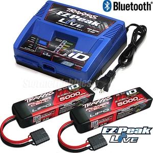 Traxxas 2971 EZ-PEAK LIVE Charger & (2) 5000mah 3s Lipo packs #2872x SLASH VXL - Picture 1 of 10