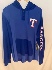 Men's Texas Rangers Hoodie with Pocket Blue Size Large Fan Gear MLB - Picture 1 of 8