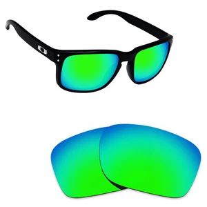 Hawkry Polarized Replacement Lenses for-Oakley Holbrook Emerald Green Mirror - Picture 1 of 3
