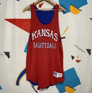 Camiseta deportiva de baloncesto Russell vintage de los 90 Kansas Jayhawks grande hecha en EE. UU. - Imagen 1 de 7