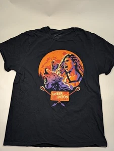 WWE Athena Ember Moon Wolf Howling T-Shirt Maglietta Uomo Nera Taglia Large - Foto 1 di 6