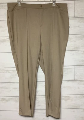 Calça social nova com etiquetas Catherines bronzeada tamanho 24W perna reta secreta mais fina - Imagem 1 de 4