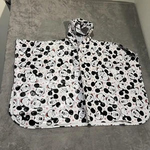 Poncho Topolino Disney vintage giovane impermeabile vinile con cappuccio bianco nero anni 90 - Foto 1 di 7
