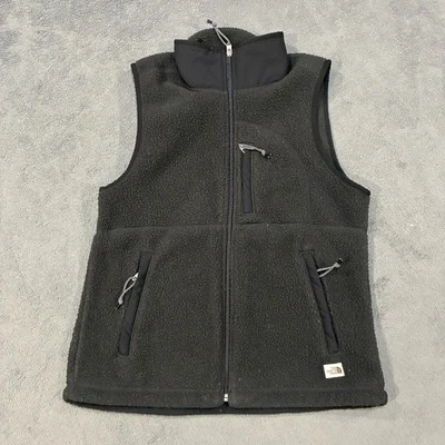 Chaleco cómodo para exteriores con cremallera completa polar Sherpa negro The North Face talla M Foto 1 de 4