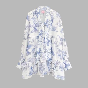 Noughts & Kisses Toile Mini-Tunika-Kleid mit Dschungel-Print A-Linie | One Size - Bild 1 von 11