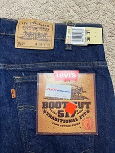 Jeans Levi's 517 Naranja Tab Dark Denim 36x31 Nuevo de Lote Antiguo De Colección Hechos en EE. UU. - Imagen 1 de 13