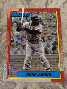 Hank Aaron 2025 Topps Update #U90C-46 Silver Pack Chrome Mojo Refractor Braves - Bild 1 von 2
