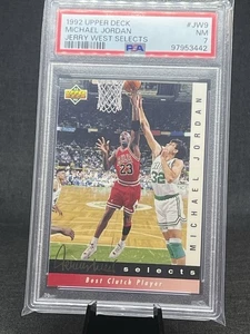 1992-93 Upper Deck Jerry West Selects Michael Jordan #JW9 PSA 8 - Picture 1 of 11