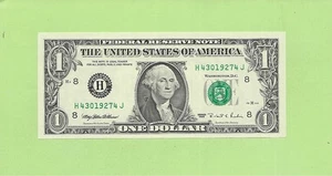 1995 ..UNCIRC $1  H 4301 9274 J  .... 1995 $1  H-J      NICE NOTE         FRN - Picture 1 of 2