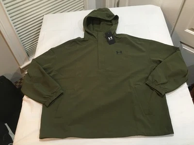 NUEVO CON ETIQUETAS $90.00 Under Armour Hombres Ambiente StormShell Chaqueta con Capucha Verde Talla XLT Foto 1 de 2