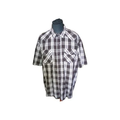 Key Western Shirt Men’s 2XLT Short Sleeve Pearl Snap Gingham Plaid Ranchwear - Image 1 of 4