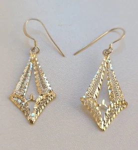 Vintage Sterling Silber filigran französische Draht Ohrhänger - Bild 1 von 2