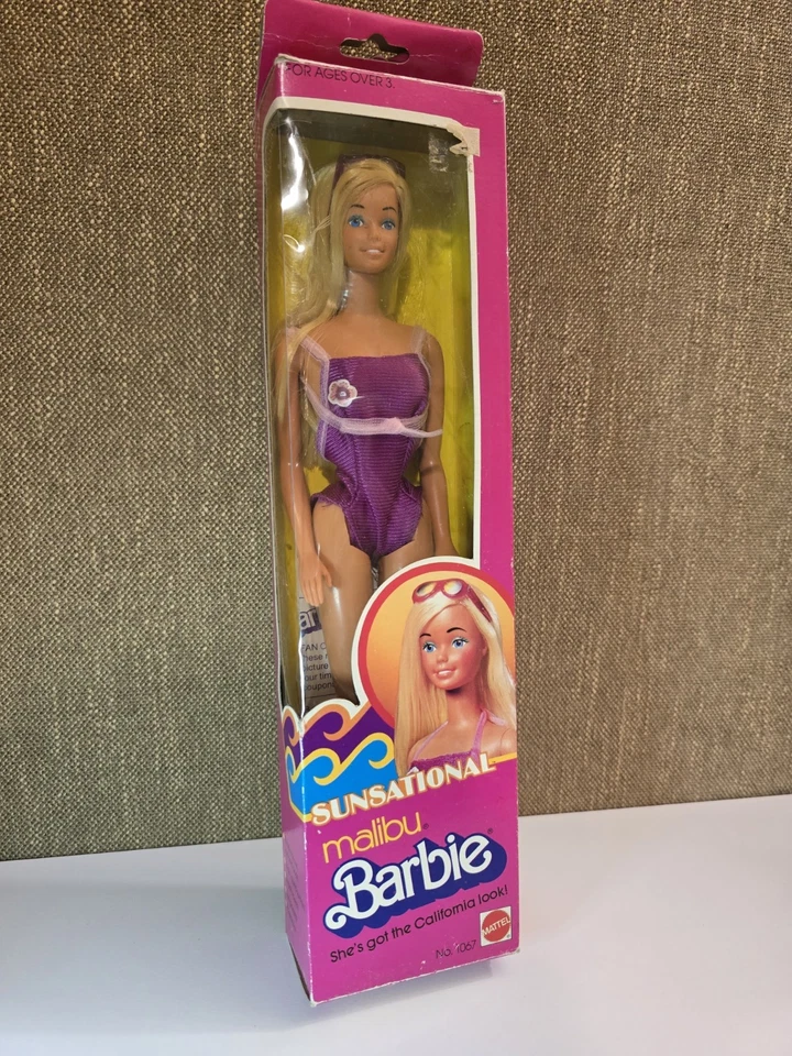 Gafas de sol y zapatos Sunsational Malibu Barbie #1067 Mattel 1981 de colección toalla de playa Foto 1 de 4