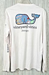 Camicia Vineyard Vines Chicago uomo taglia M manica spellout casual manica lunga - Foto 1 di 15