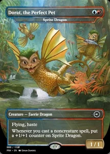 Dorat, the Perfect Pet FOIL (Sprite Dragon) - Ikoria (IKO) (Near Mint NM) - Picture 1 of 1
