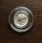 1916 Silver Mercury Dime In Bu Condition With Nice Bands.