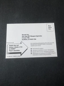 Super Nintendo Electronic Arts Registration Card Insert - Bild 1 von 2
