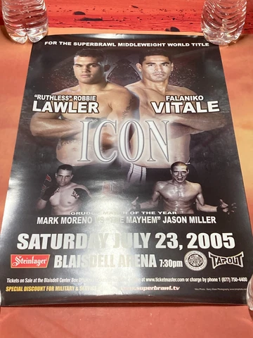 RARE ICON SPORTS SUPERBRAWL HAWAII POSTER UFC CHAMPS ROBBIE LAWLER Cover