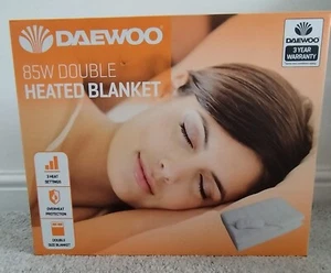 Daewoo Doppel Heizdecke 3 Heizstufen beheiztes Winterbett wärmend 85W - Bild 1 von 3