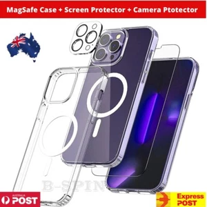 Mini funda imán transparente a prueba de golpes para iPhone MagSafe 16 15 14 13 Pro Max - Imagen 1 de 20