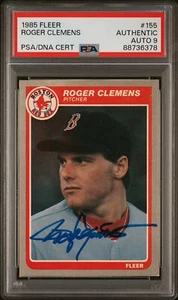 Roger Clemens 1985 Fleer Signed Rookie Card #155 Auto Graded PSA 9 88736378 - Picture 1 of 1
