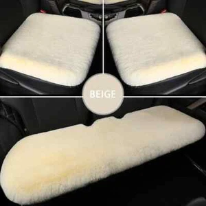 New Car Seat Cushion Winter Plush Rabbit Fur Winter Warmth Thick Wool One Piece - Picture 1 of 42
