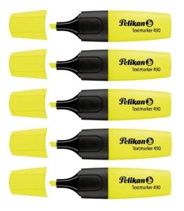5 x Pelikan Textmarker Leuchtmarker Highlighter 490 Marker 2 -5mm gelb - Bild 1 von 4