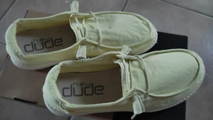 hey dude Wendy Damen Schuhe Slipper Denim Stoff Gr. 40 Gelb-super - Bild 1 von 7