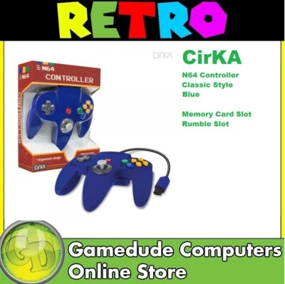 CirKA N64 Controller Classic Style BLUE MODEL : M05786-BU  -   [F05* - Image 1 of 4
