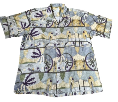 Camisa Birmania Bibas 100 % seda para hombre tema L Island Resort Foto 1 de 4