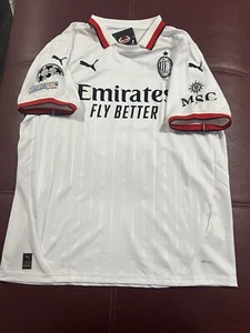AC Milan Away Jersey White Rafa Leao#10 Men’s Size XL - Picture 1 of 2