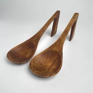 Par de cucharas de teca vikinga diseñadas por Jens Quistgaard para Dansk Mid Century - Imagen 1 de 12