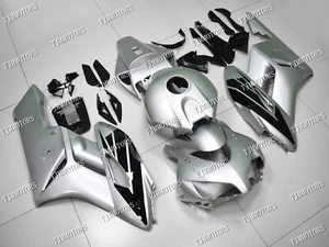 For 04-05 CBR1000RR Silver Black ABS Injection Mold Bodywork Fairing Kit Panels - Picture 1 of 9