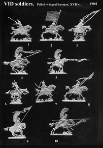 VID soldiers F-002 - Flat tin soldiers - Polish winged hussars, 17 c. - Picture 1 of 3