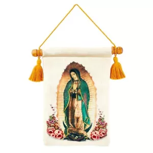 PAQUETE DE 3 - Nuestra Señora de Guadalupe - Bolso de Bendición - Poliéster/Lona - 4-3/4 W x 7" H - Imagen 1 de 1