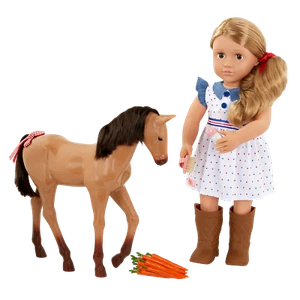 🇺🇸 Our Generation Shelley with Foal 18" Doll & Horse Set - Picture 1 of 4