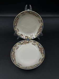 Charles Field Haviland Limoges GDA Porcelain Set of 2 Fruit/ Sauce/ Berry Bowls - Picture 1 of 4