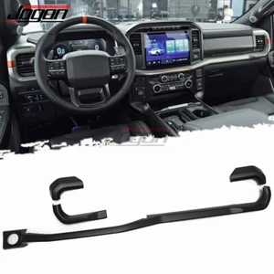 Matte Carbon Console Center Dash Strips For Ford F-150 F150 Raptor Limited 2021+ - Picture 1 of 11