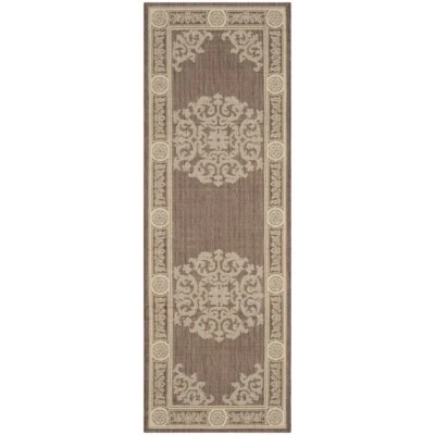 Alfombra SAFAVIEH Exterior CY2914-3409 Patio Chocolate/Natural Foto 1 de 4