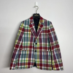 NWOT Brooks Brothers Boys Sport Coat Madras Pattern Size 12 - Picture 1 of 7