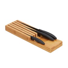 Inserto portacoltelli da tavolo per cassetto organizer per coltelli in bambù