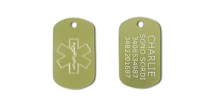 Medaglietta MEDICA Cane Gatto ORO 38x22 mm INCISIONE GRATUITA - Imagen 1 de 1
