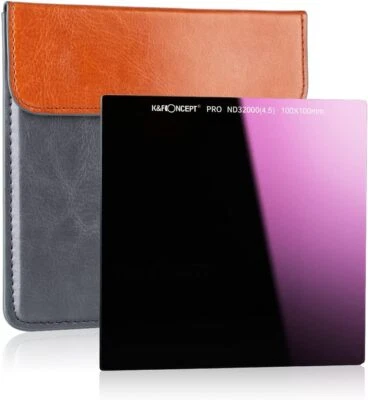 K&F Concept 100x100mm Square ND32000 Filter Waterproof Neutral Density for Lens - Image 1 of 4