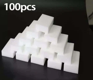 100PCS Magic Sponge Eraser Melamine Sponges Thick Cleaning Foam Home & Kitchen - Picture 1 of 7