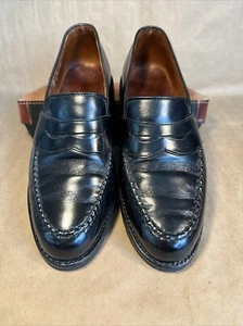 Allen Edmonds Randolph Shell Cordovan schwarze Leder Penny Loafer / 10 D - Bild 1 von 6