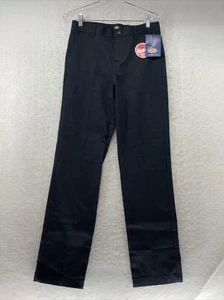 Dickies Boys Navy Blue Flat-Front Pants Slim Fit Size 16 - Picture 1 of 9